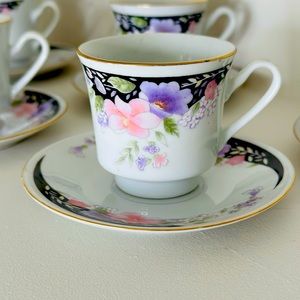 VTG China tea cups/saucers 1960s set of 6